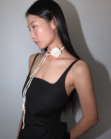 Organic Rose Necklace - Pure White