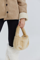 KEETY RABBIT fur mini bag [beige]