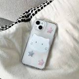[phone grip] silver cat