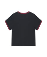 フラッグアップリケリンガークロップTシャツ