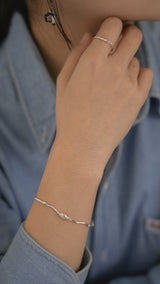 Sea of Youth, silver bracelet_March Birthstone