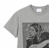 グランジ ヴィンテージ フォト プリント ショートスリーブ Tシャツ