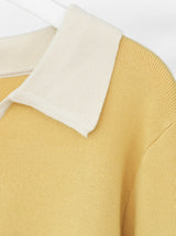Classic Color Matching Collar Knit