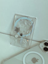 Milky Way Silver Star Resin Magsafe Card Wallet