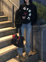 クリームスターハートロングスリーブ