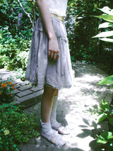 CHIFFON LACE MIDI SKIRT (2COLOR)