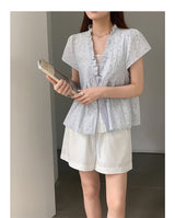 Floral Layered Frill Blouse