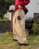 Marel One-tuck Wide Cotton Pants