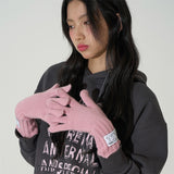129 Fingerhole Gloves Pink