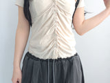vintage shirring button t