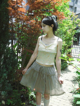 PASTEL FLOWER LACE SLEEVELESS (2COLOR)