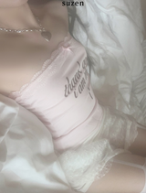 Thankstoo Lace Tube Top (light pink)