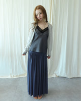 MELLOW SHIRRING LONG SKIRT