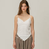 LACE WAVE SLEEVELESS / WHITE