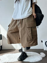 NYLON CARGO WOOODY BERMUDA💚🥨🩶🖤4COLOR