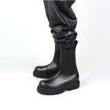 DAVID STONE HI-COMMANDO SOLE CHELSEA BOOTS