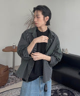 エカンクロップストライプシャツ