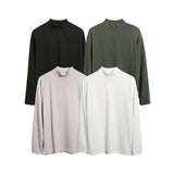 LMN リテンバーセミオーバーサイズハーフタートルネック長袖Tシャツ (4 colors)