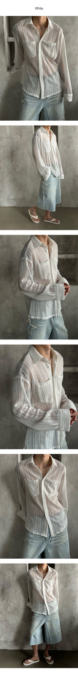 [S/S] Lace see through shirts (2color)