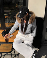 [ORIGINAL] POE Fur Hood 2-Way Zip-Up Hoodie