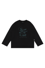 ブラックシガレットロングスリーブTシャツ