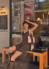 SATIN DOT DRESS