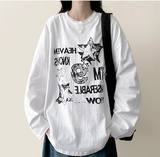 Odd Vintage Printed Boxy Long Sleeve Tee