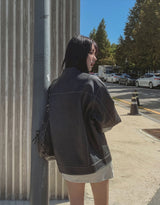 Bleed Washing Leather Biker Jacket