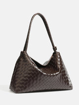 Magnetic Woven Check Tote Bag