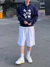 Alphabet embroidered Hooded