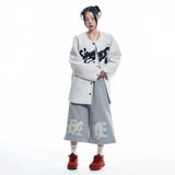 ENOE ワッペンスウェットバミューダパンツ - GREY