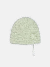 Clover Broach Beanie - Pistachio