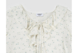 FRILL NECK FLORAL BLOUSE (IVORY)