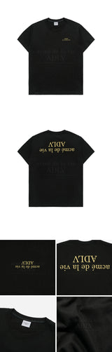 24FW UPSIDE DOWN BASIC LOGO SHORT SLEEVE T-SHIRT BLACK