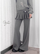 Tiered Flare Knit Pants
