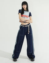 [BELT SET] ロープラインデニムパンツ