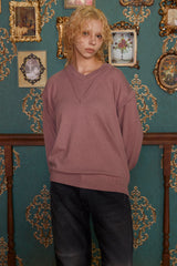 LAYERED V NECK KNIT / INDI PINK