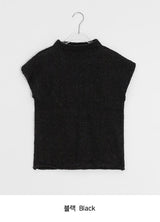 Rahini Layered Half-Neck Cap Short Sleeve Knit