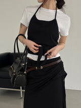 Halter wrap sleeveless top(2color)