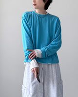 [1+1] Crop Layered Long Sleeve