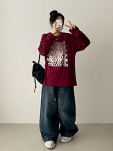 NT グラディエントノイズプリンティド長袖Tシャツ