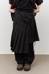 (W) Has Pleats Wrap Skirt