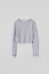 T/T Feather mohair knit - purple