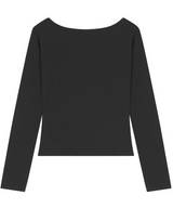 [mnem] alter snap boatneck tee (black)