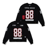 88 Football Oversized Crewneck Black / White