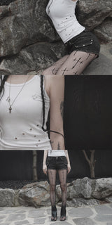 silent symbol eyelet sleeveless (white)