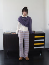 STRIPE KNIT PANTS (PURPLE)