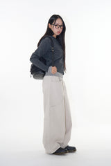 Button hood cardigan
