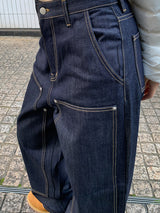 DOUBLE KNEE RAW JEANS (2C)