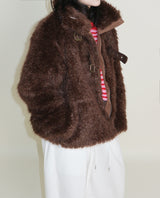 Rachel Two-Belt Detail Short Length Fur Jacket (Lining Quilted)